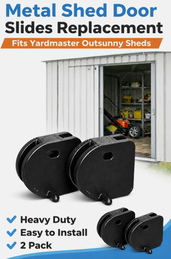 2/4pk Metal Shed Replacement Door Slides Compatible with Yardmaster and Outsunny
