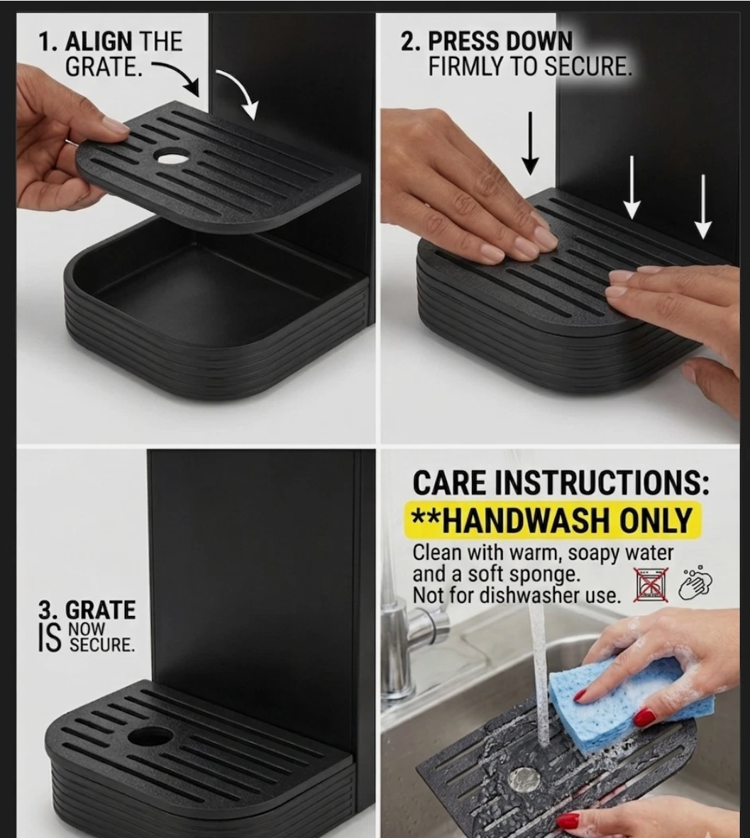 Keurig K-Express Essentials K25 Drip Tray Replacement Cup Rest Black Grate only